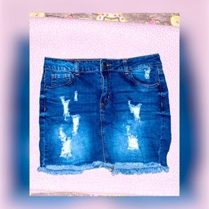 Stretchy Denim Skirt